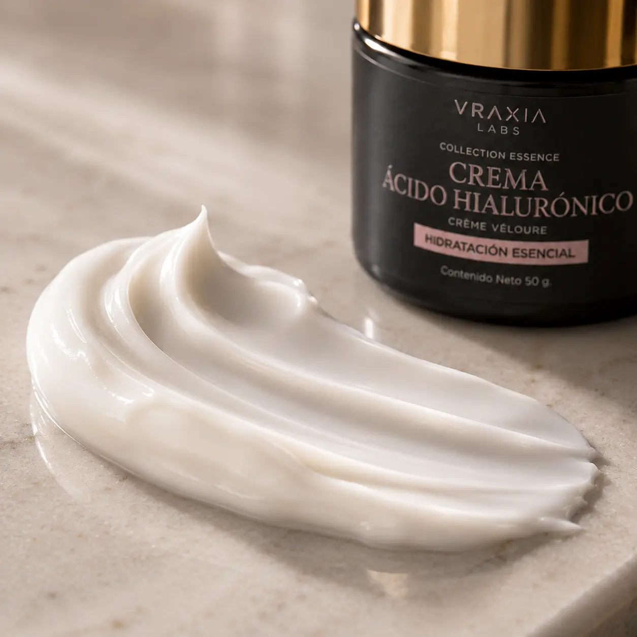 Textura de la Crema Ácido Hialurónico Crème Véloure de VRAXIA LABS