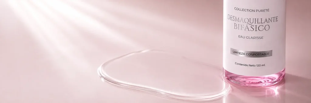 Desmaquillante Bifásico Eau Clarisse de VRAXIA LABS en composición de ingredientes
