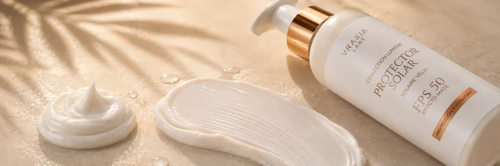 Protector Solar Solaire Vélix de VRAXIA LABS en composición de ingredientes